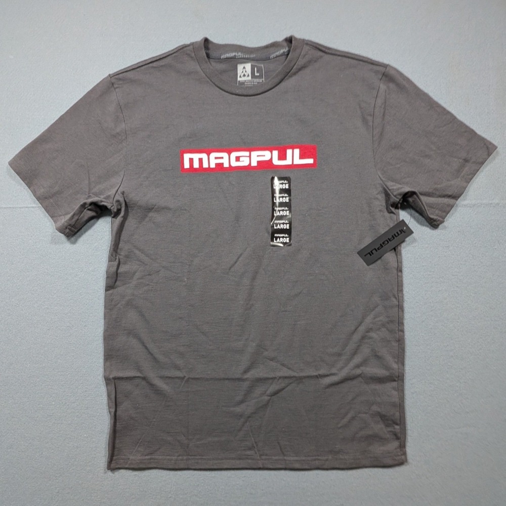 Magpul T-Shirt Mens Large New Charcoal Superweight Bold Logo‎